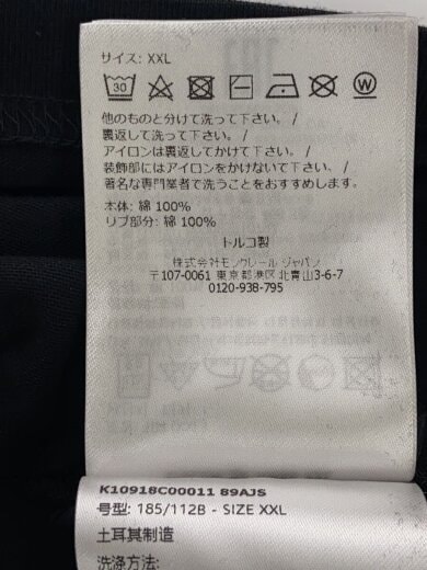 商品画像：25SS/Tシャツ/XXL/コットン/BLK/K10918C00011 4