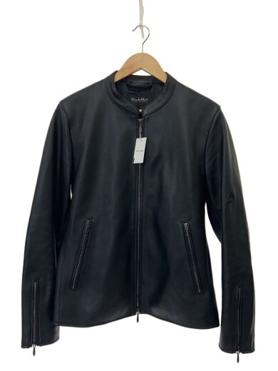 商品画像：シングルライダースジャケット/L/羊革/BLK/無地/20-02121 1