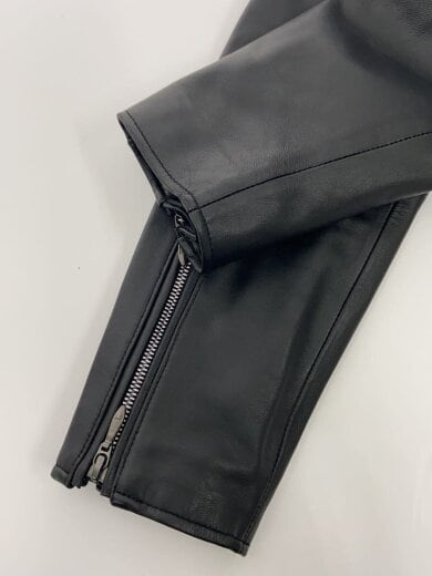 商品画像：シングルライダースジャケット/L/羊革/BLK/無地/20-02121 6