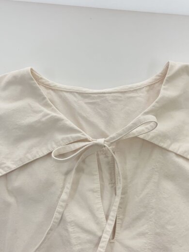 商品画像：半袖ブラウス/FREE/コットン/WHT/無地/01233-1413// 4