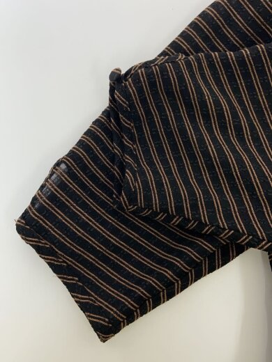 商品画像：striped midi dress/半袖ワンピース/S/ポリエステル/BLK/ストライプ/122330503// 6