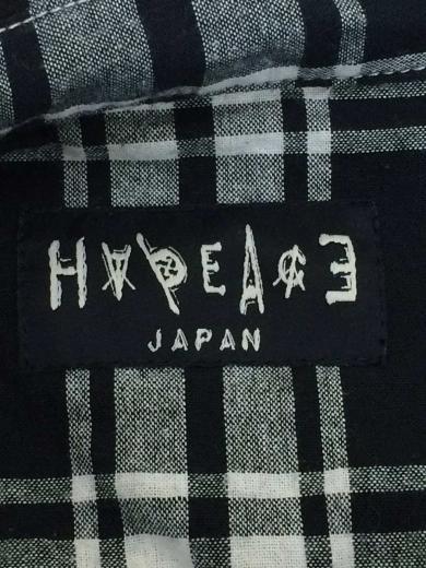 画像：その他ブランドHAPEACE/ロング丈/長袖シャツ/FREE/コットン/BLK/チェック/ハッピース4