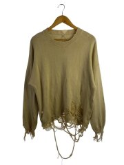 ニット・セーター(厚手)/--/--/BEG/無地/ダメージニット