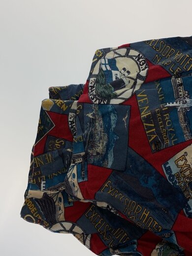 商品画像：アロハシャツ/M/レーヨン/マルチカラー/総柄/破れ有/90s 4