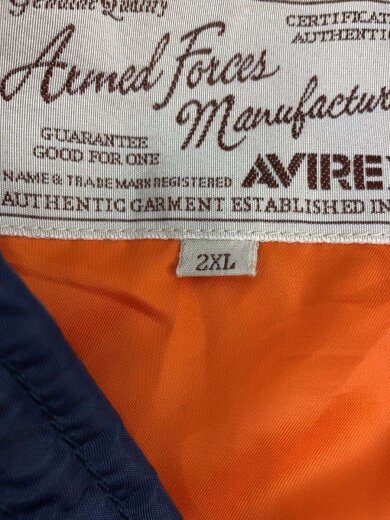 商品画像：フライトジャケット/XXL/--/NVY/6182195 4