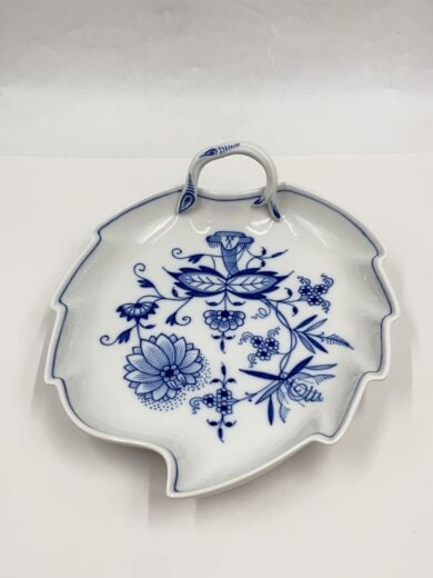 商品画像：リーフプレート/WHT/ブルーオニオン 1