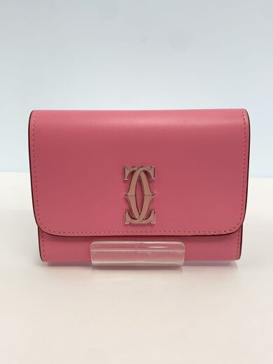 商品画像：2つ折り財布/レザー/PNK/レディース 1