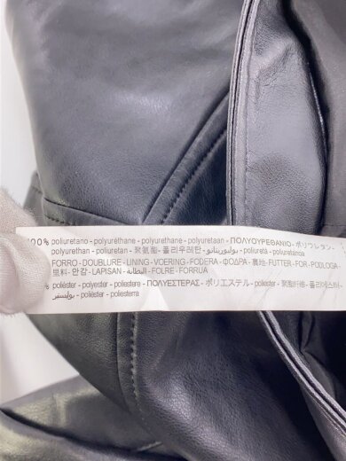 商品画像：シングルライダースジャケット/S/ポリエステル/BLK/無地/3427/405/800 4