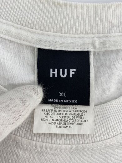画像：HUFUPSIDE DOWNTOWN TEE/アップサイドダウンタウンTシャツ/XL/コットン/WHT/プリント3