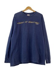 長袖Tシャツ/vison of disorder/USA製/プリント/L/コットン/NVY