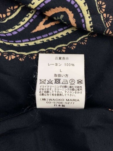 商品画像：半袖シャツ/L/レーヨン/BLK/ペーズリー 4