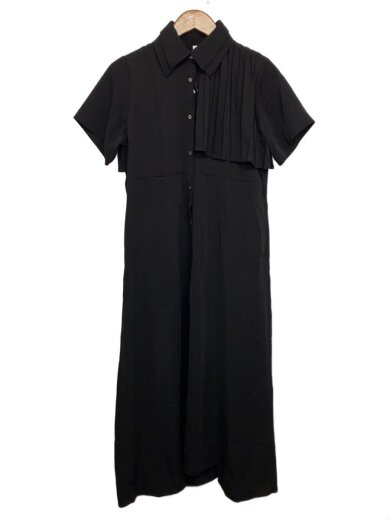 商品画像：プリーツキリカエワンピース/半袖ワンピース/FREE/BLK/HAL07106AK 1