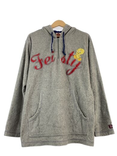 商品画像：パーカー/フリース/Tweety Bird/トゥイーティー/ポリエステル/GRY 1