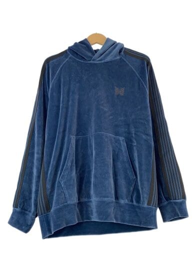 商品画像：TRACK HOODIE C/PE VELOUR/トラックフーディー/パーカー/S/ベロア/BLU/NS252 1