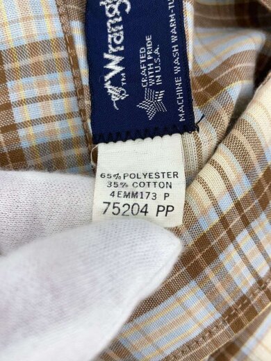 商品画像：80s/黒タグ/USA製/チェックウエスタンシャツ/長袖シャツ/M/BRW 4