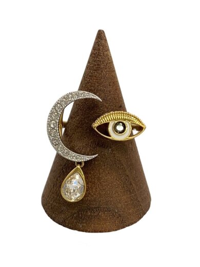 商品画像：Gipsy/ジプシー/リング/月/目/10号/スワロフスキー/レディース 1