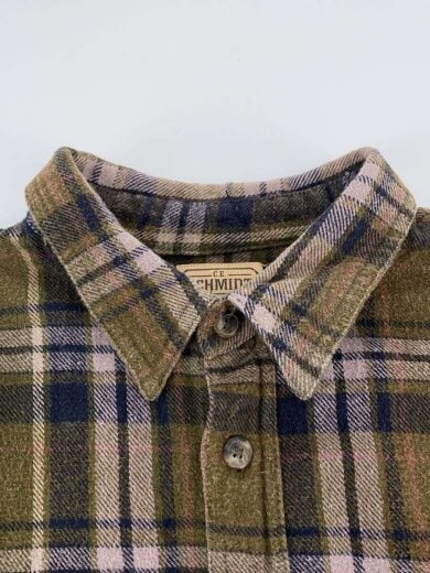 商品画像：90s/SCHMIDT/長袖シャツ/L/コットン/KHK/チェック 5