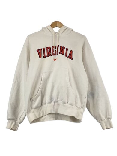 商品画像：90s/VIRGINIA/カレッジ刺繍/パーカー/S/コットン/WHT 1