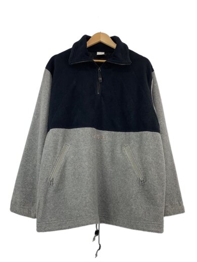商品画像：90s/ハーフジップ/ロゴ/フリースジャケット/ポリエステル/GRY 1