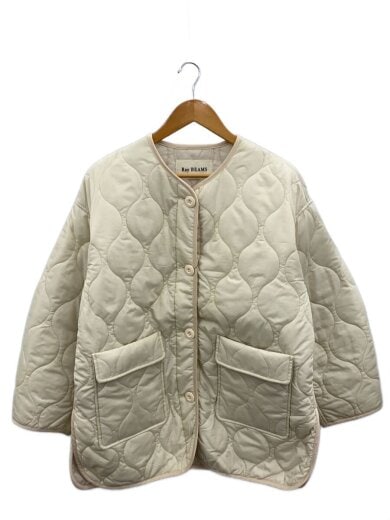 商品画像：キルティングノーカラーブルゾン/O/ポリエステル/CRM/61-18-0020-111 1