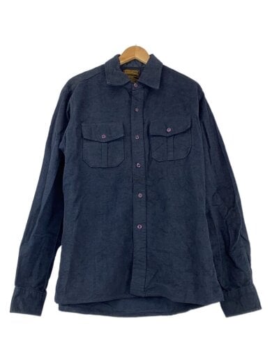 商品画像：80s/ケアタグ付き/長袖シャツ/XL/コットン/NVY 1