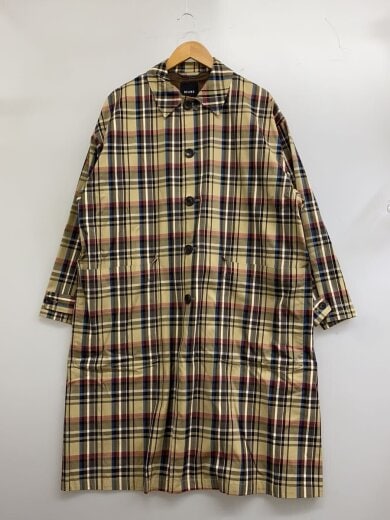 商品画像：タータンチェックコート/ステンカラーコート/S/コットン/BEG/11-19-0453-301// 1