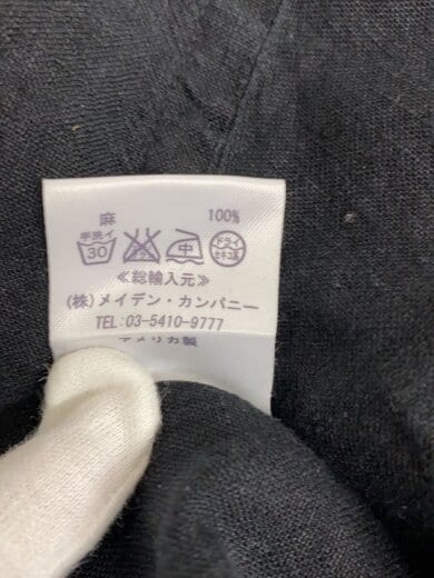 商品画像：長袖シャツ/USA製/リネン/BLK// 4