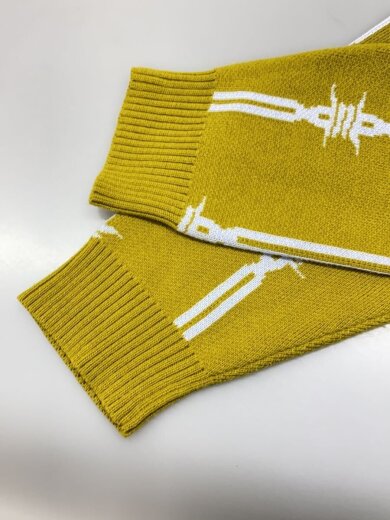 商品画像：BARBED WIRE CARDIGAN/カーディガン(厚手)/L/コットン/YLW/KN00481// 5
