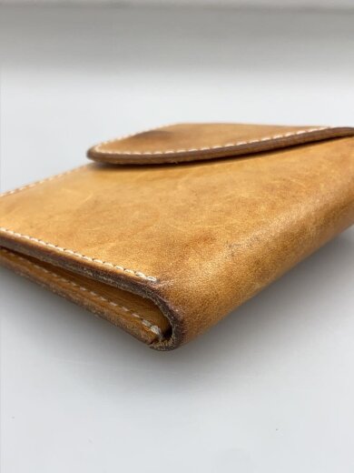 商品画像：2つ折り財布/レザー/BEG/メンズ 8