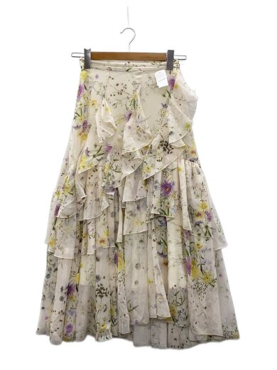 商品画像：25AW/ラッフルフリルティアードスカート/O/CRM/花柄/SWFS255034 1