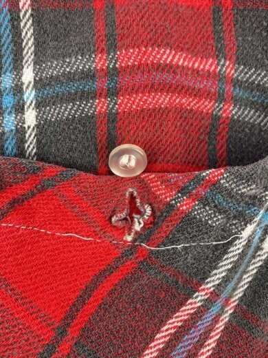 商品画像：60～70s/CONE MILLS/USA製/ネルシャツ/16.5/コットン/RED/チェック 6