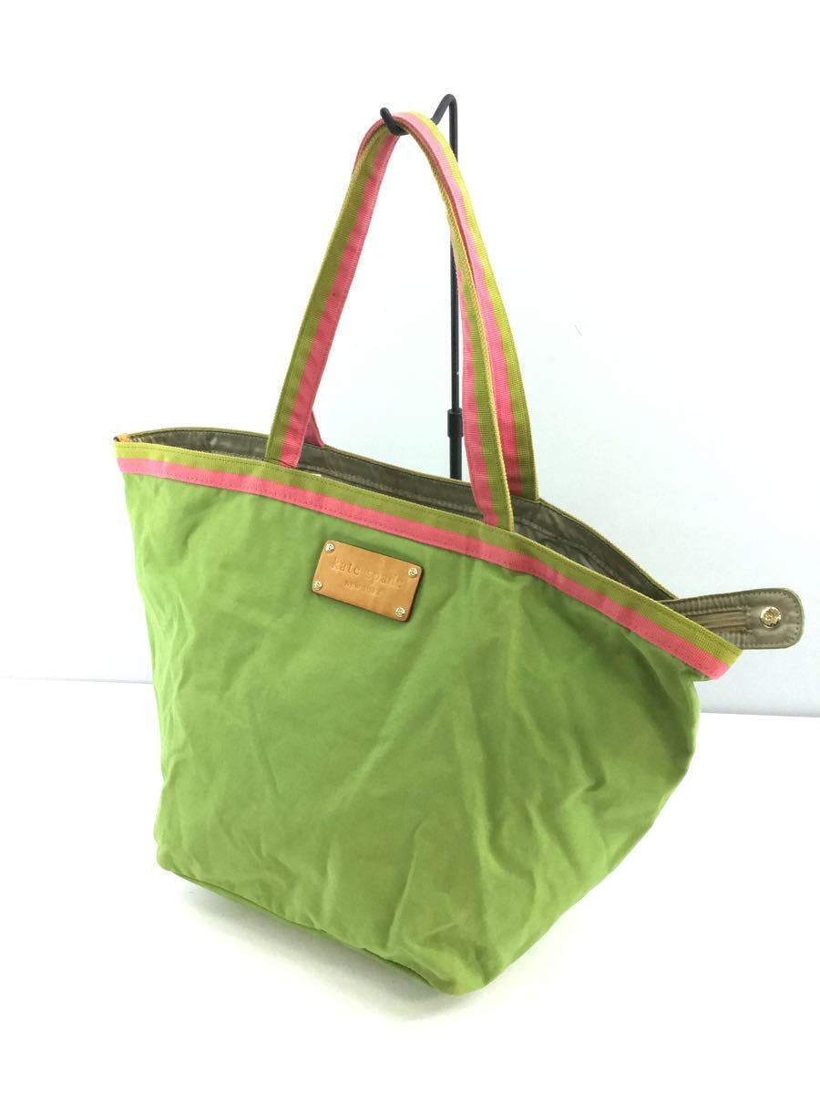 kate spade new york(ケイトスペードニューヨーク) / トートバッグ/ナイロン/GRN/無地/q064 中古品の販売
