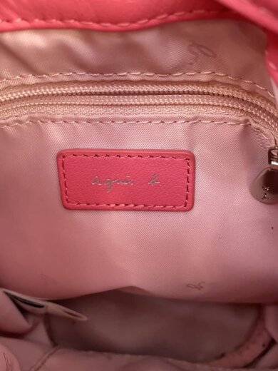 画像：agnes b.バッグ/レザー/PNK/無地5