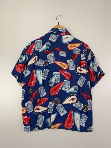 商品画像：アロハシャツ/M/レーヨン/BLU 2