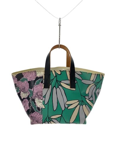 商品画像：ハンドバッグ/フラワーカフェ/PVC/マルチカラー/花柄/角スレ有 1