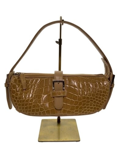 画像：その他ブランドハンドバッグ/JRA/クロコダイル/レザー/BEG/無地/持ち手汚れ有1