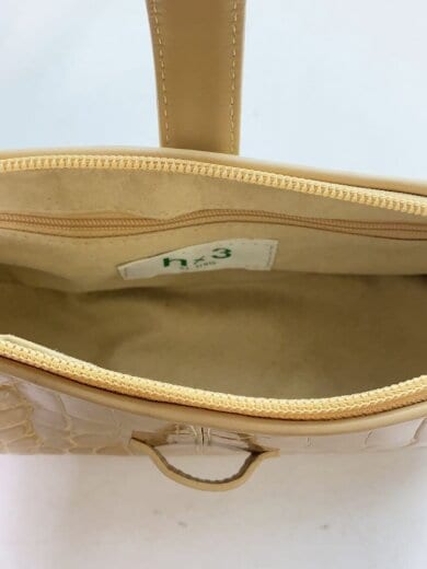 画像：その他ブランドハンドバッグ/JRA/クロコダイル/レザー/BEG/無地/持ち手汚れ有6