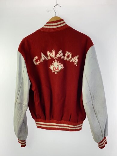 商品画像：スタジャン/カナダ代表/オリンピック/ウール/RED/ライニングダメージ有// 2