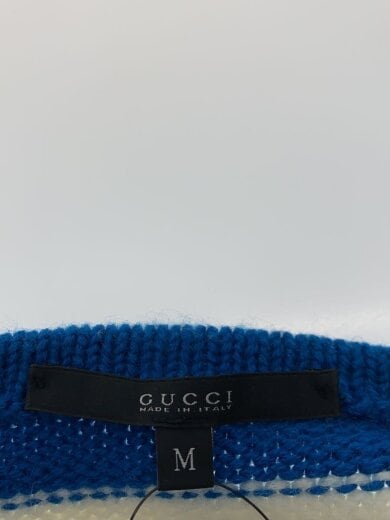 商品画像：ニット・セーター(厚手)/M/ウール/BLU/ボーダー/368894/毛玉有 3