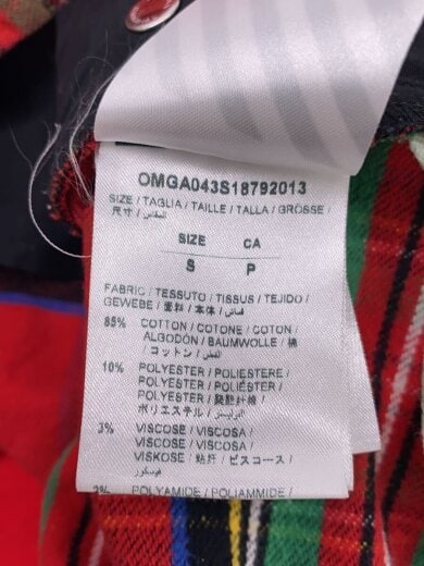 商品画像：長袖シャツ/S/コットン/RED/チェック/OMG43S18792013// 4