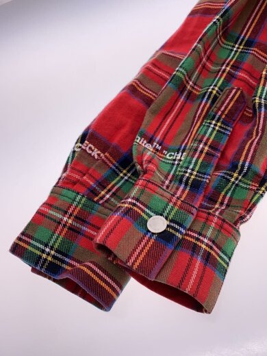 商品画像：長袖シャツ/S/コットン/RED/チェック/OMG43S18792013// 5