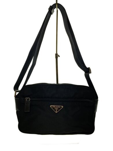 商品画像：ショルダーバッグ/ナイロン/BLK/無地/使用感有 1