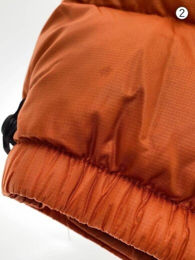 商品画像：ダウンジャケット/ヌプシ/センターロゴ/M/ナイロン/ORN/無地/袖シミ有 7