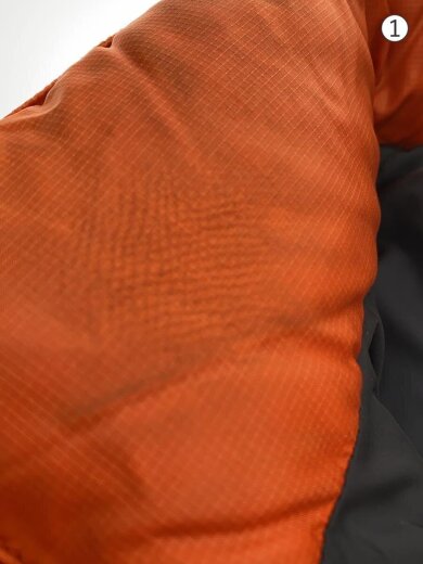 商品画像：ダウンジャケット/ヌプシ/センターロゴ/M/ナイロン/ORN/無地/袖シミ有 8