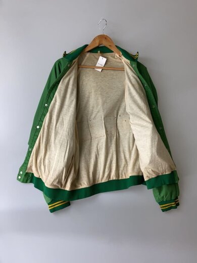 商品画像：70s/金タグ/袖に小穴有/スタジャン/XL/ナイロン/GRN// 3