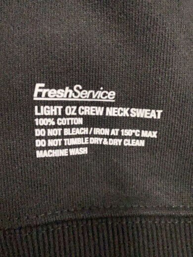 商品画像：LIGHT OZ CREW NECK SWEAT/スウェット/M/コットン/BLK/FSC251-70160B// 3