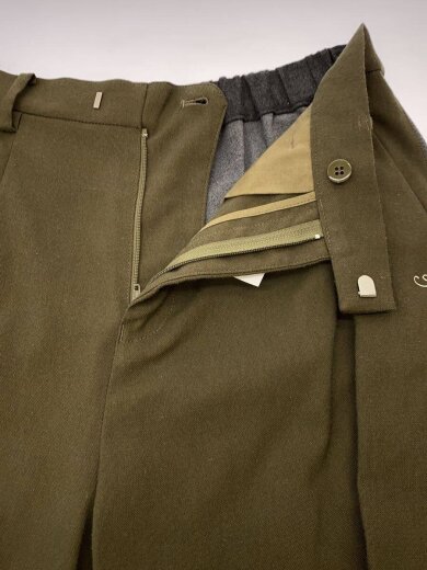 商品画像：切り返しストレートパンツ/1/ポリエステル/GRN/無地/SUW1508 3