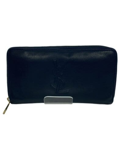 商品画像：ラウンドジップ/長財布/レザー/BLK/無地/レディース// 1