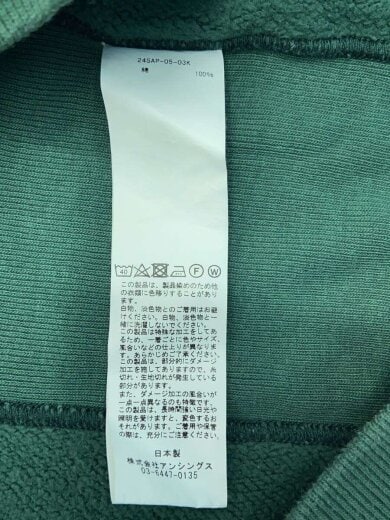商品画像：Vintage Half Zip Sweat shirt/3/コットン/GRN/24SAP-05-03K 4