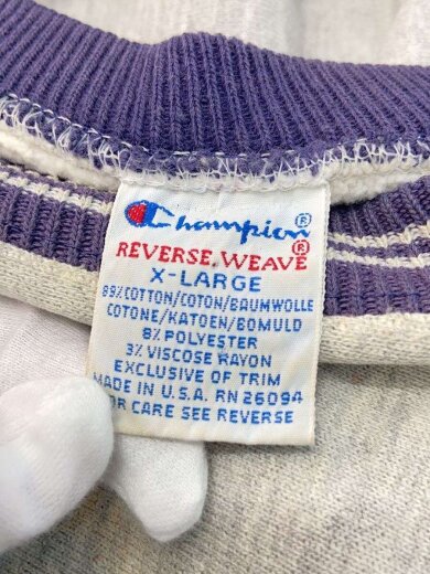 商品画像：90s/REVERSE WEAVE/スウェット/XL/コットン/GRY/無地 3